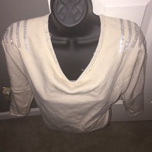 SZ small rhinestone top sweatshirt