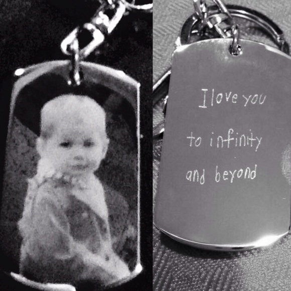 Photo and Message Engraved DogTag Necklace