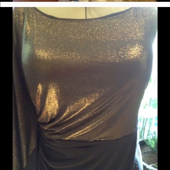 Avenue Black and Bronze cocktail dress brand new