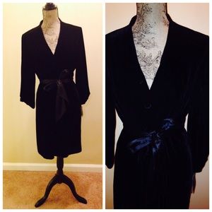 Alfani - Black Velvet Dinner Jacket - Front Tie