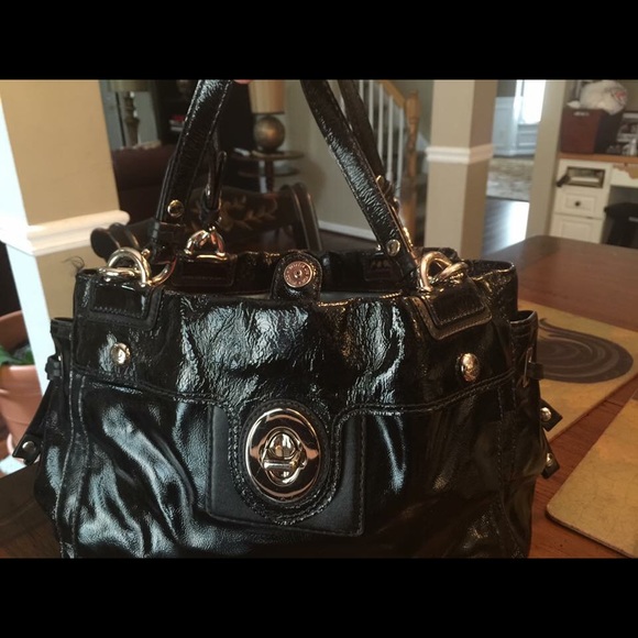 Black patent bag
