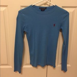 Blue Ralph Lauren Sport Long Sleeve Jersey Shirt