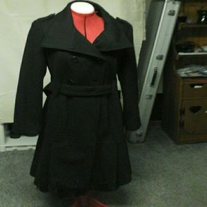 Black Calvin Klein peacoat