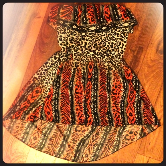 Strapless Animal Print
