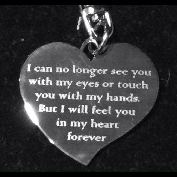 Memorial Engraved Heart Necklace