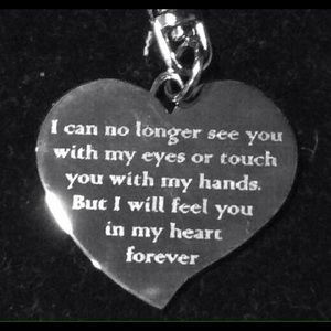 Memorial Engraved Heart Necklace