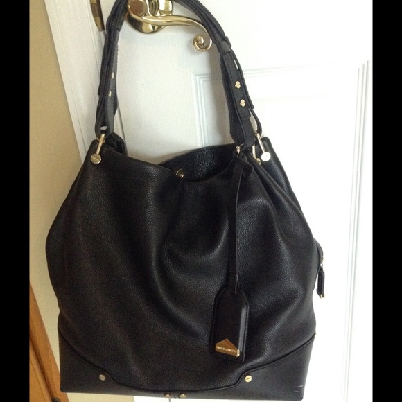 Vince Camuto black leather handbag
