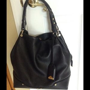 Vince Camuto black leather handbag
