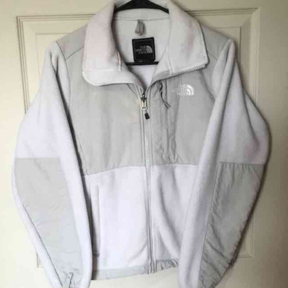 White and Grey North Face Denali