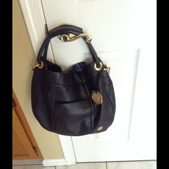 Vince camuto black Leather hobo bag