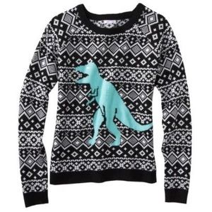 Casual Thick Sweater With Dinosaur