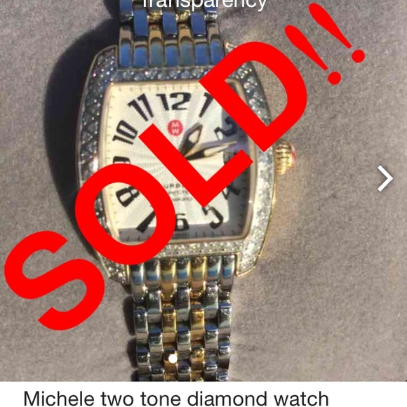 ❌SOLD❌on anothersite Michele TwoTone Diamond watch