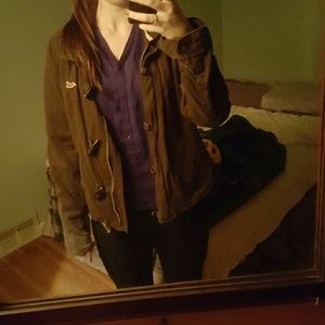 NEVER WORN Hollister brown coat