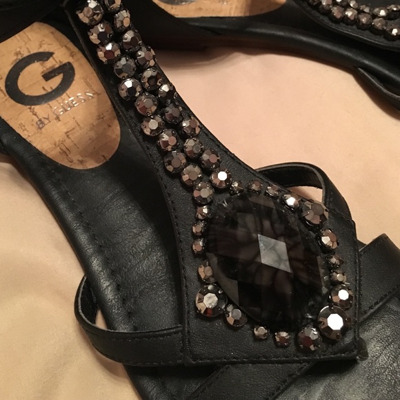 Guess black sandals with crystals - Picture 2 of 4