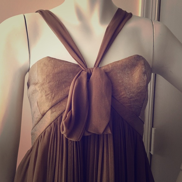 Laundry By Shelli Segal gold dress