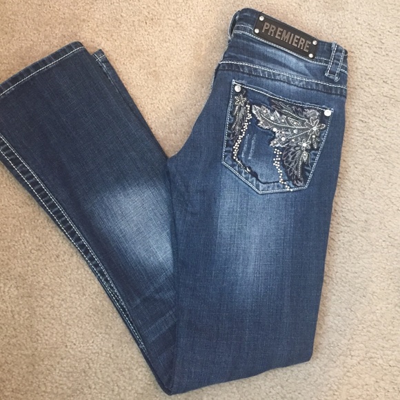 Blue boot cut jeans