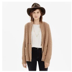 Chestnut Shawl Collar Snap Cardigan