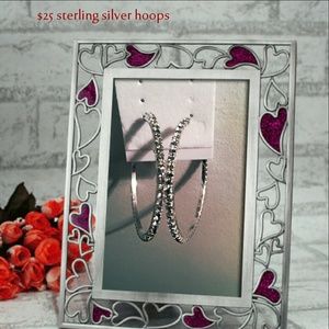 Sterling silver hoops