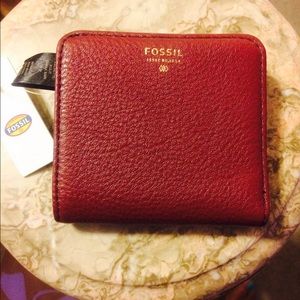 Burgundy leather wallet