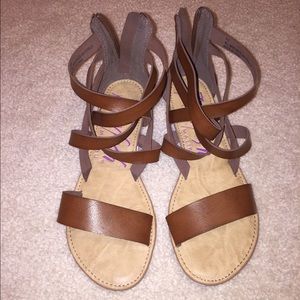 Brown strappy sandals