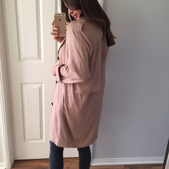 Sold • Khaki Mid Length Jacket Trench - Picture 3 of 4