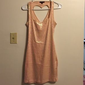 Material Girl Pink Full Sequined Dress