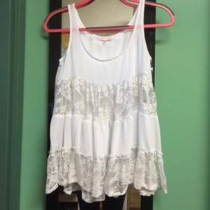 White lace tank top!