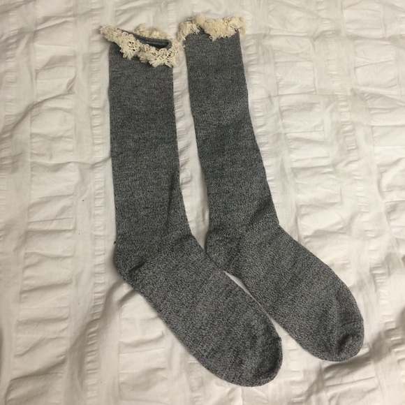NEW grey knee high socks