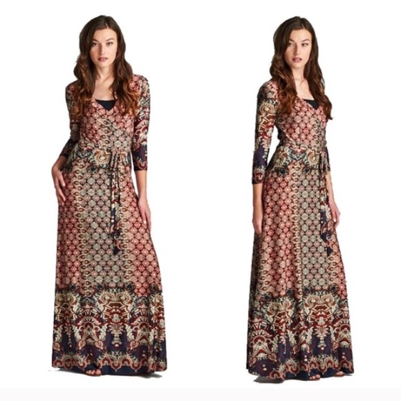 💕Bohemian Moroccan Maxi Dress 💕S M L - Picture 3 of 3