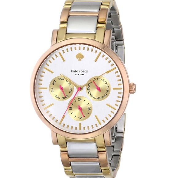 kate spade tri tone watch
