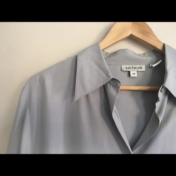 100% Silk Ann Taylor Button Blouse Sz.12