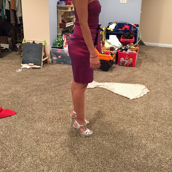 purple cocktail dress - Picture 3 of 4