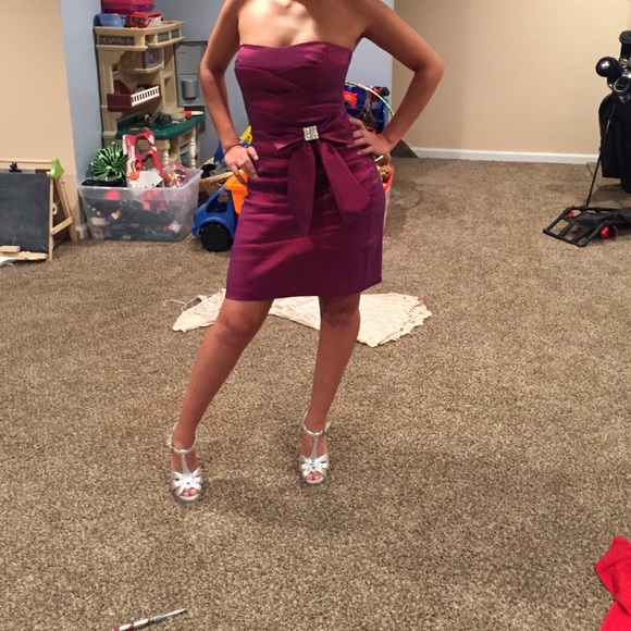 purple cocktail dress - Picture 4 of 4