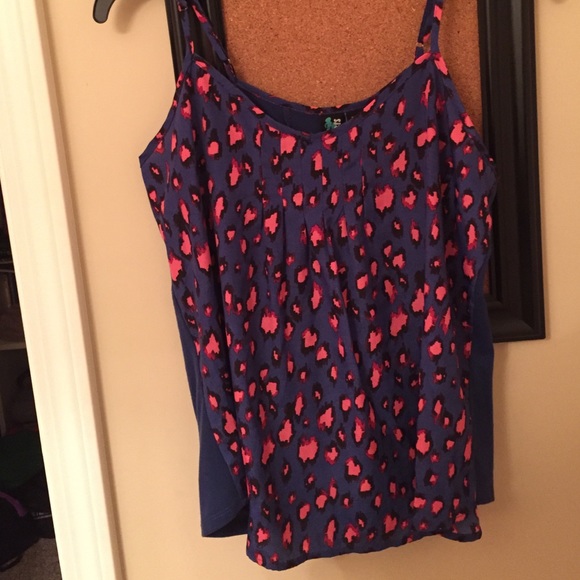Blue and Pink Cheetah Tank Top! - Picture 1 of 4