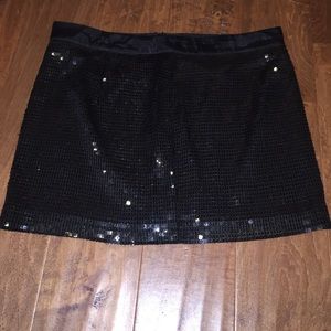 Black Sequin Skirt