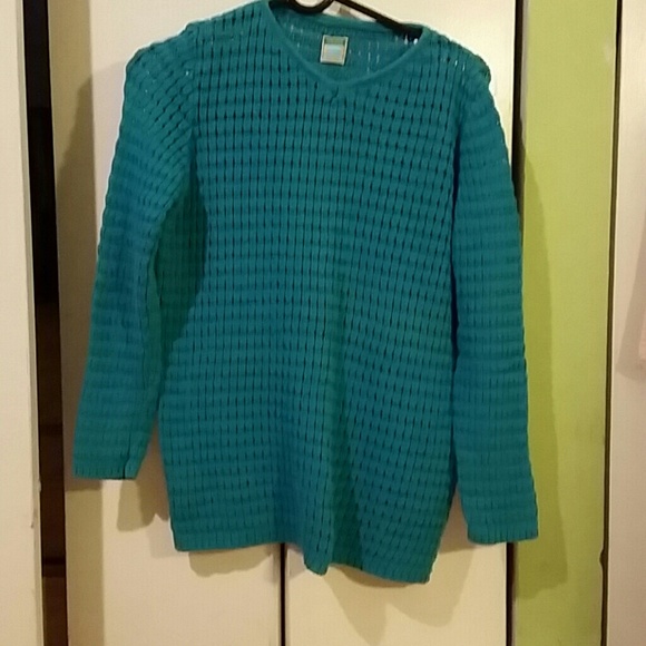 90's V-Neck Blue Sweater