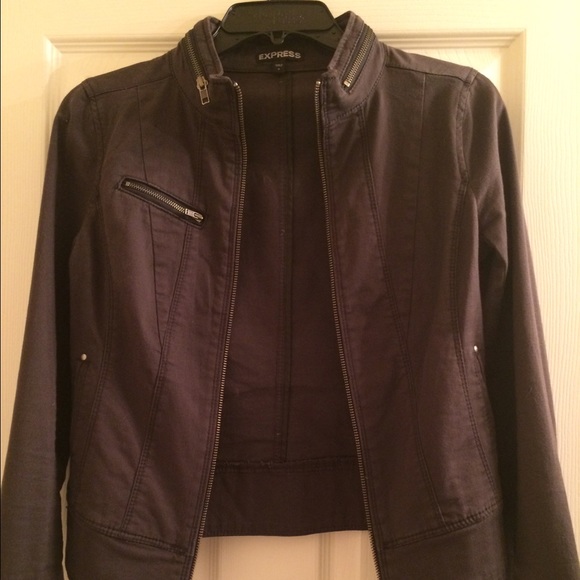 Express Jackets & Blazers - Express Charcoal Utility Jacket