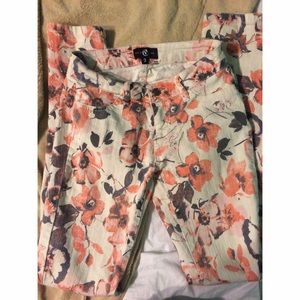 Floral skinny jeans