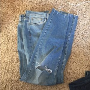 Zara Raw Hem Skinny Jeans