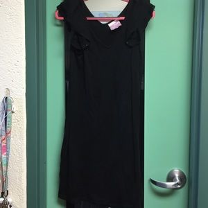 Black knitted dress