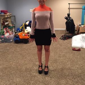 multi color dress.. with should cut out