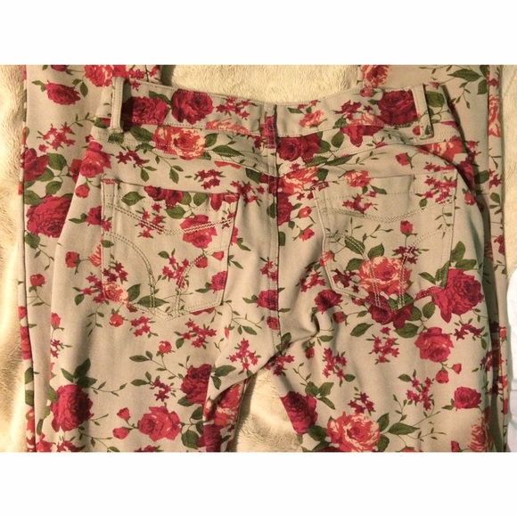 💖 Floral skinny jeggings 💖 - Picture 3 of 4
