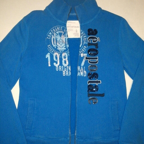 A'eropostale Zip Jacket Sequin Logo