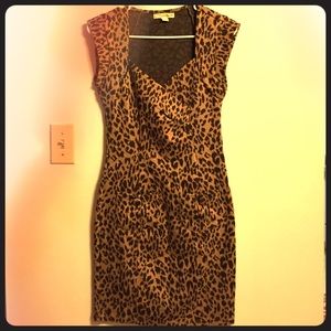 Forever 21 Leopard V-Neck Dress