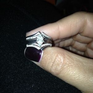 1/2 ct marquise diamond ring w quarter ct in band.