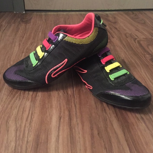 Rainbow Lacoste shoes!