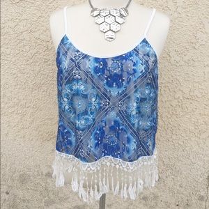 Blue Boho Top