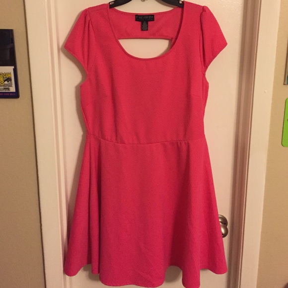 Bright pink a-line dress