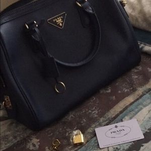 Blue Prada Medium Satchel