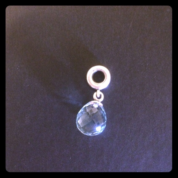 Blue crystal dangling Pandora charm